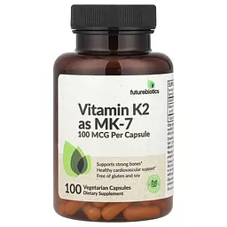 Витамин К Vitamin K2 как MK-7 100 mcg 100 капсул Futurebiotics vit0006311