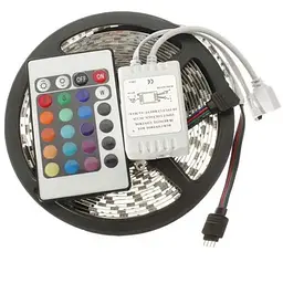 Світлодіодна RGB-стрічка Venom SMD 6060, 5 м 12 V IP20 RGB (VST-6060120600-RGB) з пультом і блоком живлення - мініатюра 2