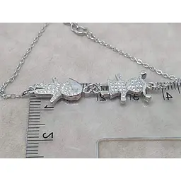 Срібний браслет TOP Silver Солодка парочка з фіанітами. 550152Б - мініатюра 3