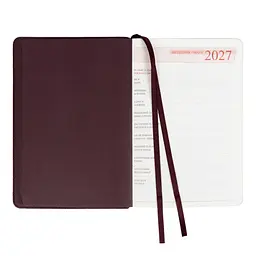 Діловий блокнот Leo Planner твердий А5 датований 2027 Royal 252770 368 аркушів бордовий - мініатюра 4