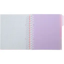 Зошит на пружині Buromax Pastel В5 (170x205) 120 аркушів 3 розділювачі рожевий (BM.24355912-10) - мініатюра 3
