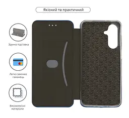 Чехол-книжка для Samsung Galaxy A26 5G, G-Case, синий, кожаный чехол-книжка из экокожи (PU) и TPU, с магнитом, с подставкой и вместительным кардхолдером, противоударный, защита всего корпуса, ArmorStandart (ARM82176) - мініатюра 3