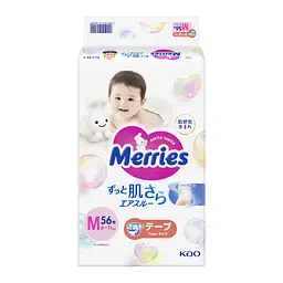 Підгузки Merries розмір M (6-11 кг) 56 шт (4901301418999) - мініатюра 1