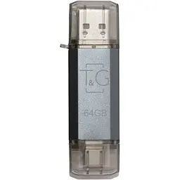 Флеш накопичувач USB 64Gb T&G Star TG009TC Silver Type-C / USB 2.0 (TG009TC-64GSL)