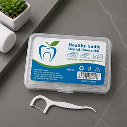 Флос-зубочистки Healthy Smile у пластиковому контейнері, 50 шт