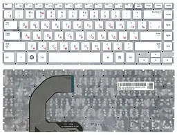 Клавіатура для ноутбука Samsung (Q470) White, (No Frame) - мініатюра 3