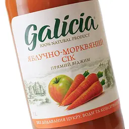 Сік Galicia Яблучно-морквяний неосвітлений 1 л (462386) - мініатюра 5