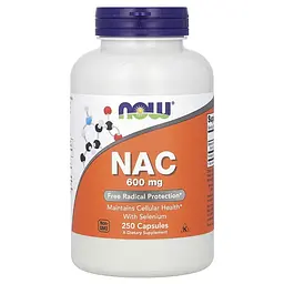 NOW N-Ацетилцистеїн NAC 600 мг - 250 вег. капсул