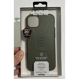 Оригінальний протиударний чохол UAG Civilian Magsafe для iPhone 15 Plus/14 Plus Olive 114037117272 - мініатюра 6