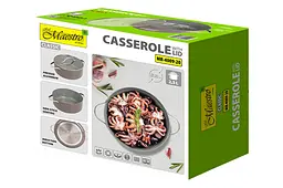 Каструля зі скляною антипригарною кришкою Maestro MR-4009-20 діаметр 20 см на 2.3л Ceramic алюміній - мініатюра 6