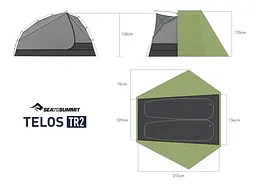 Намет Sea To Summit Telos TR2 Зелений - мініатюра 3