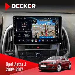 Штатна магнітола Opel Astra j 2009-2017 Decker D9-011 4x64, DSP, 4G, 360 Decker (НФ-00006172)