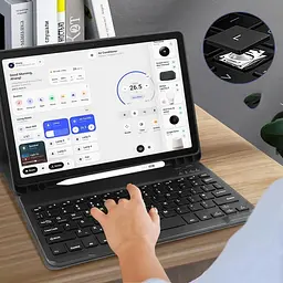 Чохол-книжка BeCover з бездротовою клавіатурою для Samsung Galaxy Tab A9 SM-X115 8.7" Deep Blue (712356) - мініатюра 4