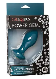 Анальна пробка Power Gem Vibrating Crystal Probe 10.7 см (синій) - мініатюра 2