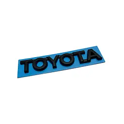 Емблема напис TOYOTA Чорна матова 115мм на скотчі (логотип, шильдик, значок)