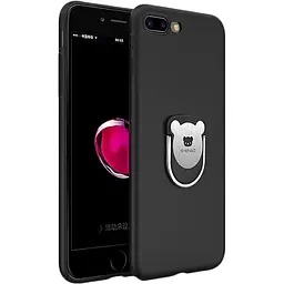 Чохол-накладка Shengo Soft-touch holder TPU Case iPhone 8 Black - мініатюра 4