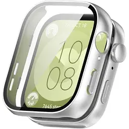 Чохол-накладка DK Huawei Watch Fit 3 Пластик Gloss Скло Full Cover (silver)