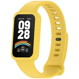 Силіконовий ремінець для фітнес браслетів Xiaomi Smart Band 9 Active Redmi Smart Band 3, Silicone, yellow, зі зручною застібкою, на фітнес трекер та смарт годинник, ArmorStandart (ARM85587)