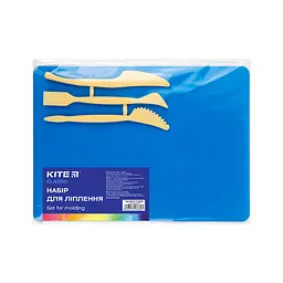 Дошка для пластиліну Kite набір Classic дошка + 3 стеки, синій (K-1140-02)
