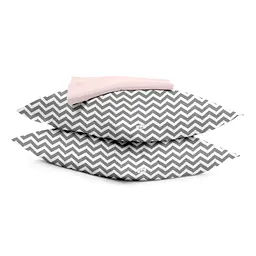 Набір наволочки і простирадло GREY ZIGZAG & SAKURA COSAS (4822052060797)