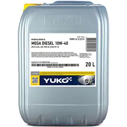 Моторна олива Yuko MEGA DIESEL 10W-40, API CI-4/SL 20л (4820070245882) - мініатюра 1