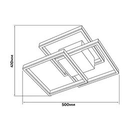 Світильник LED smart RAFAEL+пульт 100W 3000-5000K IP20 прямокутний чорний Violux ( 220975 ) - мініатюра 10