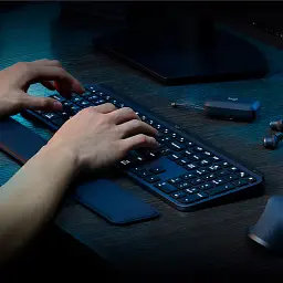Клавіатура Logitech MX Keys S Plus Palmrest Wireless UA Graphite [920-011589] [94355] - мініатюра 10