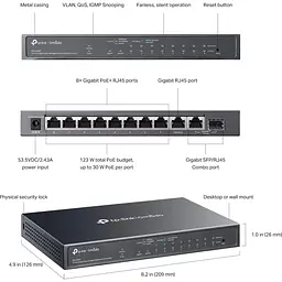 Комутатор TP-Link 10-портовий гігабітний (ES210GMP) - мініатюра 7