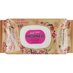 Серветки вологі Freshness Алое вера 120 шт