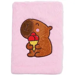 Блокнот А5 ZiBi Capybara 5 Kids Line плюшевий клітинка 80 аркушів (ZB.700019) - мініатюра 2