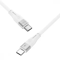 Кабель Proove Soft Silicone Type-C to Type-C 60W (1m) white - мініатюра 2