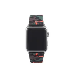 Ремінець Creasted для годинника Apple Watch 38 мм 40 мм силіконовий з пряжкою, Camouflage with orange - мініатюра 3
