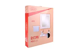 Набір Violet House Роттанг White для ванної кімнати з дзеркалом, білий (0543 Роттанг WHITE) - мініатюра 5