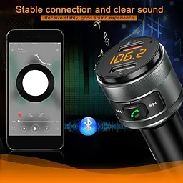 Автомобільний FM-модулятор C57 з Bluetooth 5.0, MP3 та швидкою зарядкою QC3.0 USB - мініатюра 6