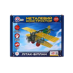 Конструктор металевий Літак-біплан ТехноК 4791TXK 260 деталей - мініатюра 3