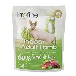 Сухий корм для виведення шерсті Profine Cat Indoor, з ягням і рисом, 300 г