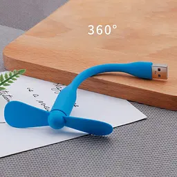 Вентилятор мобільний USB синій - мініатюра 6
