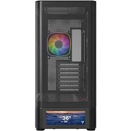 Корпус ModeCom VOLCANO AQ500 ARGB MIDI FRONT LCD 6,2” 4x120mm fans BLACK без БЖ ATX - мініатюра 2
