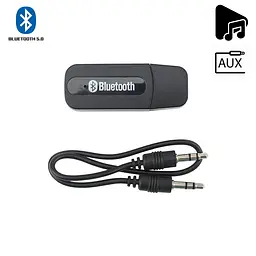 Адаптер Bluetooth AUX, бездротовий ресивер для авто, музичний приймач з USB живленням - мініатюра 2