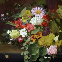 Інтер'єрна картина Літній букет на вікні, Отто Дидрик Оттесен, Still Life, репродукція картини, натюрморт, 60×45 см (id7042) - мініатюра 6