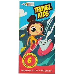 Дитячий пластилін Gamma "Travel Kids" 331008/TK восковий, 6 кольорів по 12 г