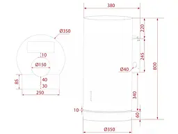 Витяжка декоративна Perfelli DESIGN RICCO 35 NERO SILENZIO - мініатюра 9