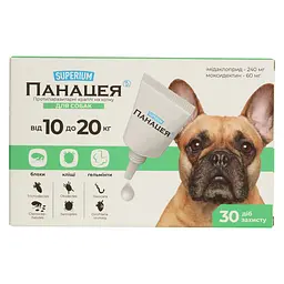 Протипаразитарні краплі Superium Панацея на холку для собак 10-20 кг 2 мл - мініатюра 2