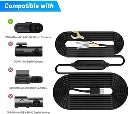 Кабель режиму паркування DDPai Type-C Hardwire Kit Xiaomini 5 - мініатюра 4