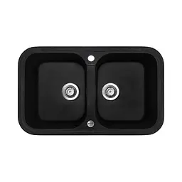 Кухонна мийка Adamant Twins 765x470x190 антрацит 310223, Антрацит