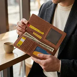 Гаманець унісекс у вінтажній натуральній шкірі 22853 Vintage рудий - мініатюра 2