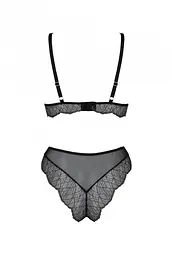 Комплект Passion AMBERLY SET black, S/M, бралет і трусики бразиліана - мініатюра 4
