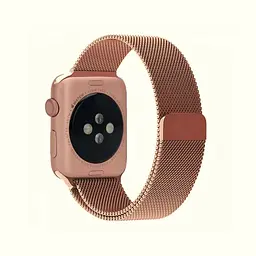Ремінець Creasted для годинника Milanese loop steel bracelet Apple watch, 42 44 мм рожеве золото - мініатюра 2