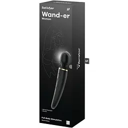 Вібромасажер Satisfyer Wand-er Woman (Black/Gold) - мініатюра 6