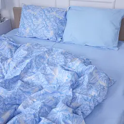 Простирадло MirSon Бязь 17-4759 Bridgertons 200x220 см блакитне (2200008940096) - мініатюра 2